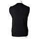 Clergy sleeveless black jumper plain fabric 50% acrylic 50% merino wool In Primis s4