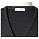 Clergy sleeveless grey jumper plain fabric 50% acrylic 50% merino wool In Primis s5