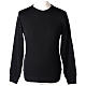 Herren-Pullover, Rundhalsausschnitt, Schwarz, Glattstrick, 50% Merinowolle, 50% Acryl, Marke In Primis s1