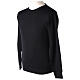 Herren-Pullover, Rundhalsausschnitt, Schwarz, Glattstrick, 50% Merinowolle, 50% Acryl, Marke In Primis s3