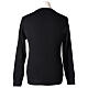 Herren-Pullover, Rundhalsausschnitt, Schwarz, Glattstrick, 50% Merinowolle, 50% Acryl, Marke In Primis s5