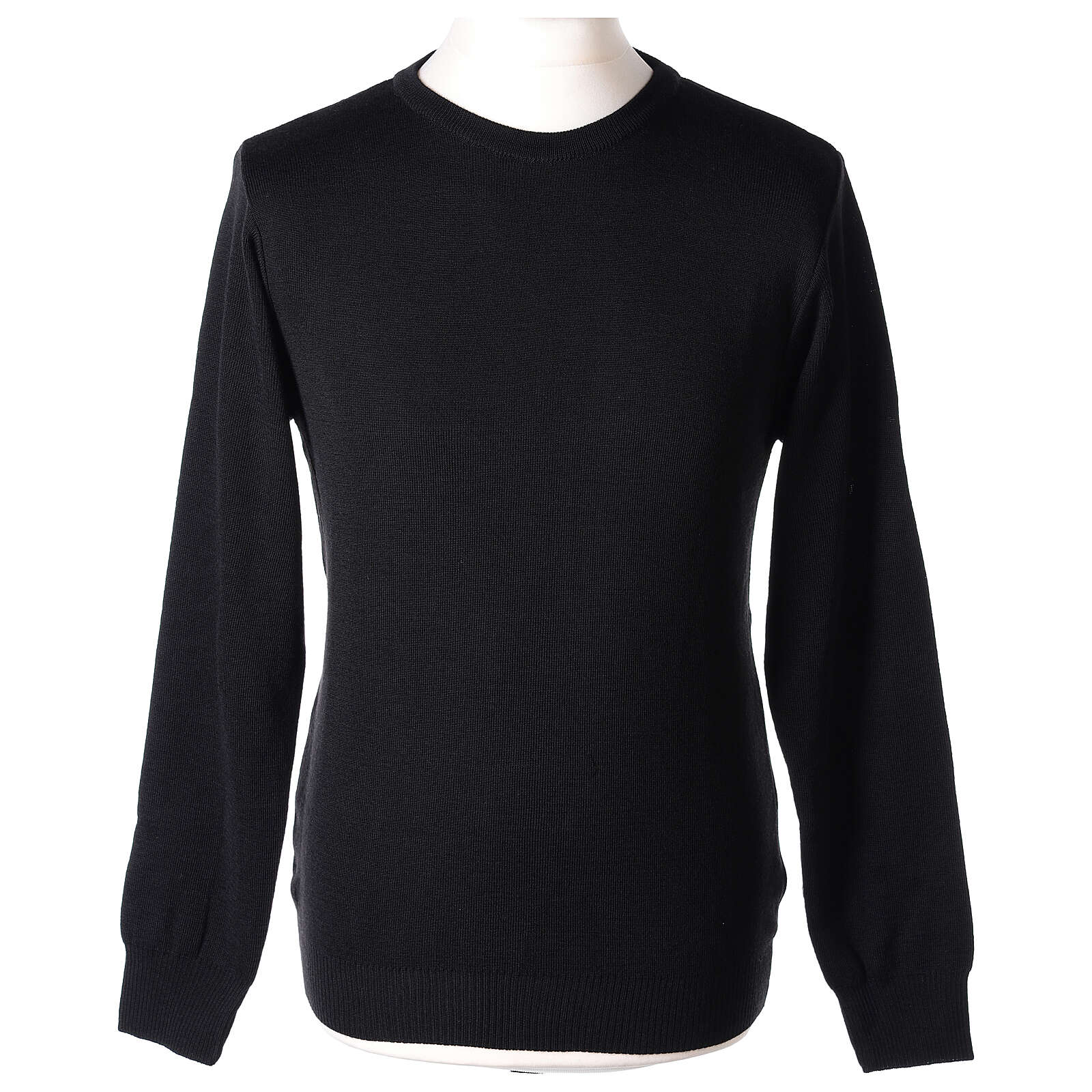 Black crew-neck sweatshirt In Primis for priests, plain | online sales ...
