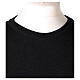 Black crew-neck sweatshirt In Primis for priests, plain fabric, 50% merino wool 50% acrylic s2