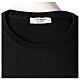 Black crew-neck sweatshirt In Primis for priests, plain fabric, 50% merino wool 50% acrylic s6