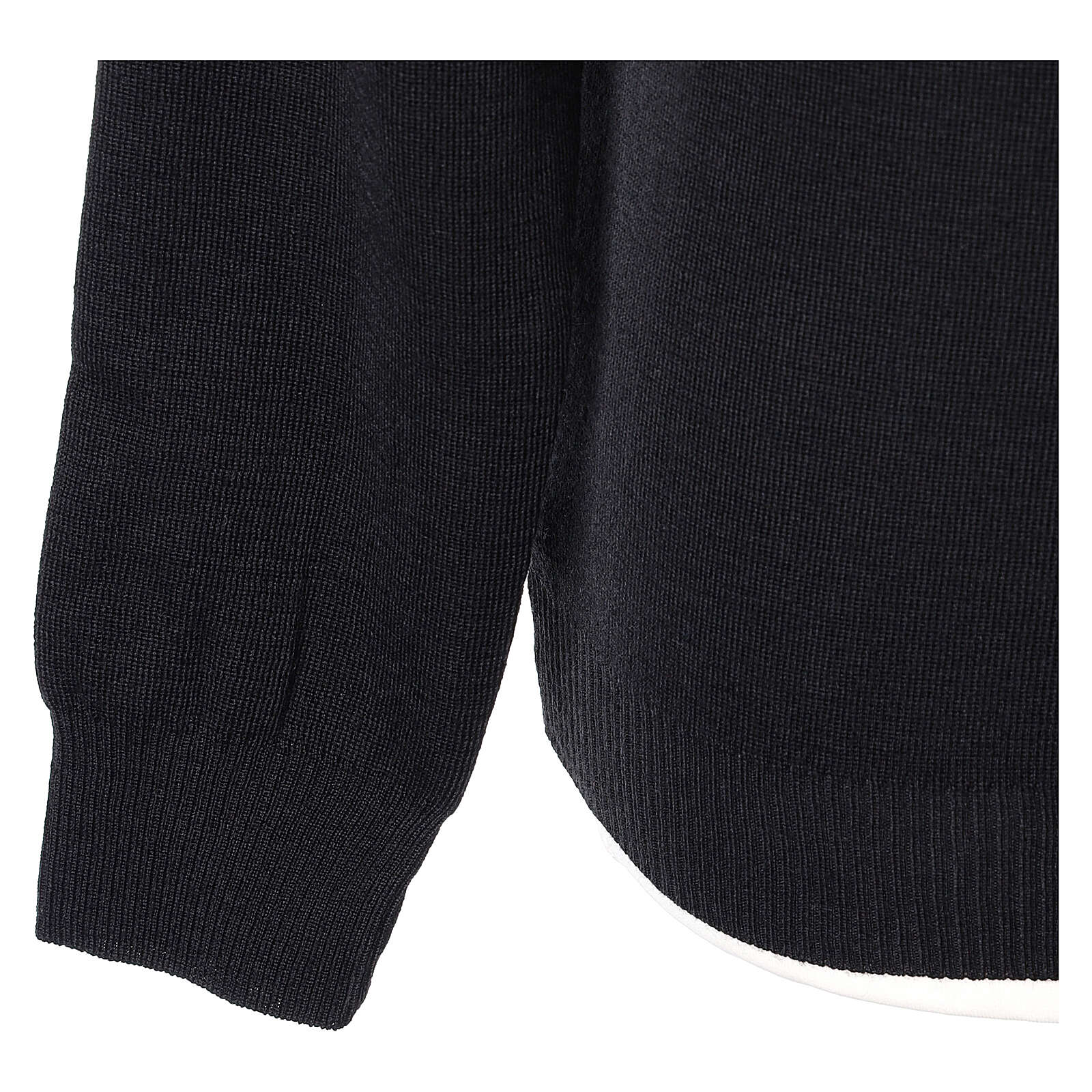 Crew neck clergy black jumper plain fabric 50% acrylic 50% | online ...