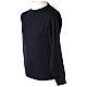 Pull prêtre ras-de-cou bleu jersey simple 50% laine mérinos 50% acrylique In Primis s3