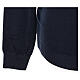 Crew neck clergy blue jumper plain fabric 50% acrylic 50% merino wool In Primis s4
