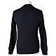 Crew neck clergy blue jumper plain fabric 50% acrylic 50% merino wool In Primis s5