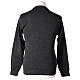 Dark grey crew-neck sweatshirt In Primis for priests, plain fabric, 50% merino wool 50% acrylic s6