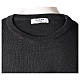 Dark grey crew-neck sweatshirt In Primis for priests, plain fabric, 50% merino wool 50% acrylic s7