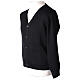 Black priest cardigan In Primis, buttons and pockets, 50% merino wool 50% acrylic s5