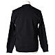 Black clergy cardigan buttons and pockets 50% merino wool 50% acrylic In Primis s6