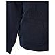 Gilet prêtre bleu poches et boutons tricot uni 50% acrylique 50% laine mérinos In Primis s5