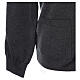 Dark grey priest cardigan In Primis, buttons and pockets, 50% merino wool 50% acrylic s5