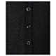 Gilet prêtre noir poches et sans manches boutons jersey simple 50% acrylique 50% laine mérinos In Primis s3