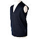 Sleeveless cardigan In Primis, blue jersey, 50% merino wool 50% acrylic s3