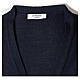 Sleeveless cardigan In Primis, blue jersey, 50% merino wool 50% acrylic s5