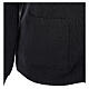 Priest black jacket In Primis with pockets and buttons, PLUS SIZES, 50% merino wool 50% acrylic s4