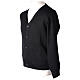 Priest black jacket In Primis with pockets and buttons, PLUS SIZES, 50% merino wool 50% acrylic s5