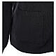 Black priest cardigan pockets buttons PLUS SIZE 50% merino 50% acr. In Primis s4