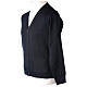 Blue cardigan In Primis for priests, pockets and buttons, PLUS SIZES, 50% merino wool 50% acrylic s3