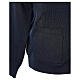 Blue cardigan In Primis for priests, pockets and buttons, PLUS SIZES, 50% merino wool 50% acrylic s5
