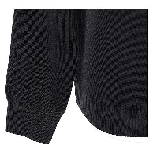 Priest crew-neck sweatshirt In Primis, black colour, PLUS SIZES, 50% merino wool 50% acrylic 4