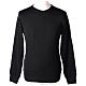 Priest crew-neck sweatshirt In Primis, black colour, PLUS SIZES, 50% merino wool 50% acrylic s1