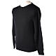 Black priest sweater crew neck LARGE SIZES 50% merino 50% acr. In Primis s3