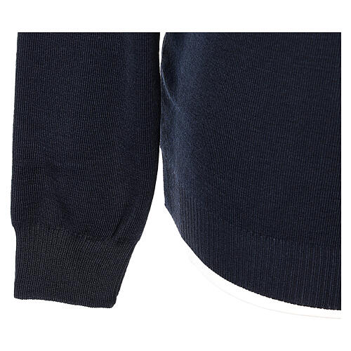 Priest crew-neck sweatshirt In Primis, blue colour, PLUS SIZES, 50% merino wool 50% acrylic 4