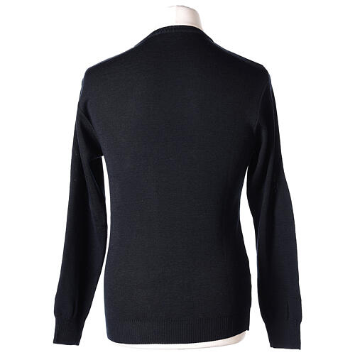 Priest crew-neck sweatshirt In Primis, blue colour, PLUS SIZES, 50% merino wool 50% acrylic 5