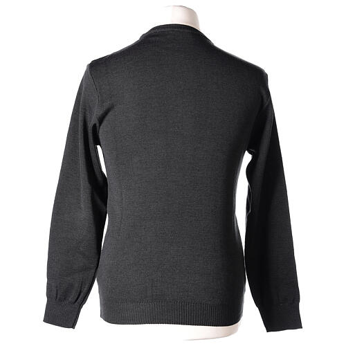 Priest crew-neck sweatshirt In Primis, dark grey, PLUS SIZES, 50% merino wool 50% acrylic 6