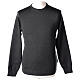 Priest crew-neck sweatshirt In Primis, dark grey, PLUS SIZES, 50% merino wool 50% acrylic s1