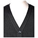 Sleeveless cardigan In Primis for priests, blue colour, pockets and buttons, PLUS SIZES, 50% merino wool 50% acrylic s2