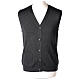 Anthracite priest vest with button pockets PLUS SIZE In Primis s1