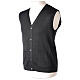 Anthracite priest vest with button pockets PLUS SIZE In Primis s3
