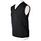 Black vest In Primis for priests, V-neck, PLUS SIZES, 50% merino wool 50% acrylic s3