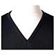 Blue vest In Primis for priests, V-neck, PLUS SIZES, 50% merino wool 50% acrylic s2
