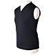 Blue vest In Primis for priests, V-neck, PLUS SIZES, 50% merino wool 50% acrylic s3