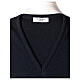 Blue vest In Primis for priests, V-neck, PLUS SIZES, 50% merino wool 50% acrylic s5