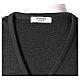 Dark grey vest In Primis for priests, V-neck, PLUS SIZES, 50% merino wool 50% acrylic s5