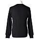 V-neck sweatshirt In Primis for priests, black plain fabric, PLUS SIZES, 50% merino wool 50% acrylic s5