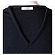 Clergy jumper V-neck blue PLUS SIZES 50% merino wool 50% acrylic In Primis s6