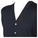 Blue sleeveless vest In Primis V-neck buttons 100% wool s2