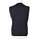 Blue sleeveless vest In Primis V-neck buttons 100% wool s5