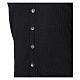 Sleeveless black wool cardigan In Primis with V-neck and buttons s4