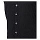 Gilet sans manches noir In Primis col en V boutons 100% laine s4