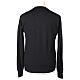 Black pullover sweater In primis long sleeve V-neck 100% merino wool s5