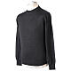 Long sleeve pullover sweater 100% merino wool anthracite crew neck s3