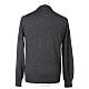 Long sleeve pullover sweater 100% merino wool anthracite crew neck s5